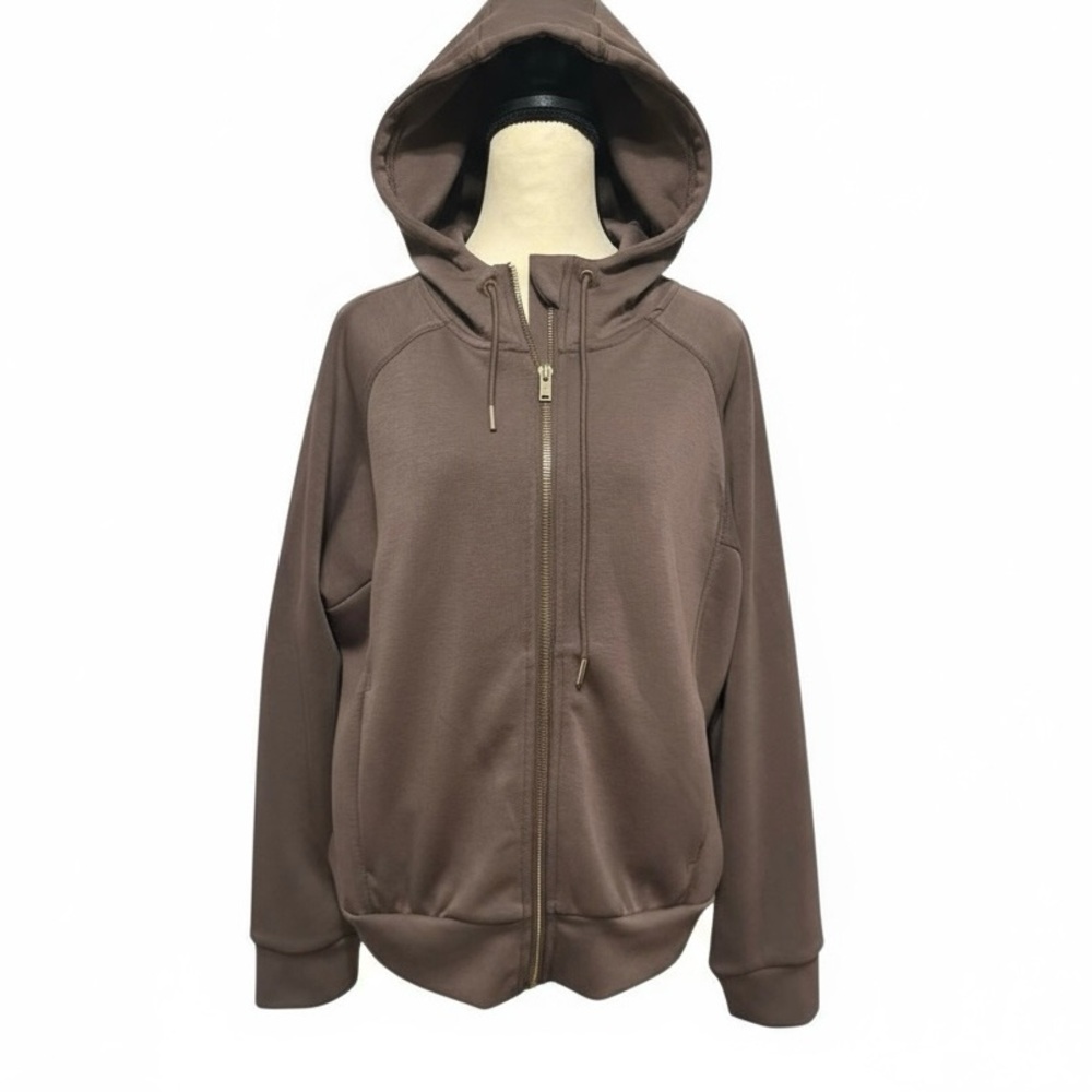 Elie Tahari Ash Grey Zip Hoodie Jacket Size S | $98 Retail - Picture 7 of 8